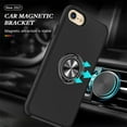 thumbnail image 2 of JTCASES for iPhone 6/6s Case, Car Mount Bracket 2-layer Hybird Shockproof PC TPU Anti-fall Slim Fit Lightweight Magnetic Cover for iPhone 6/6s, Black, 2 of 7
