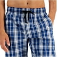 thumbnail image 3 of Hanes Men's Cotton Woven Pajama Pant, Blue Plaid, Small, 3 of 4