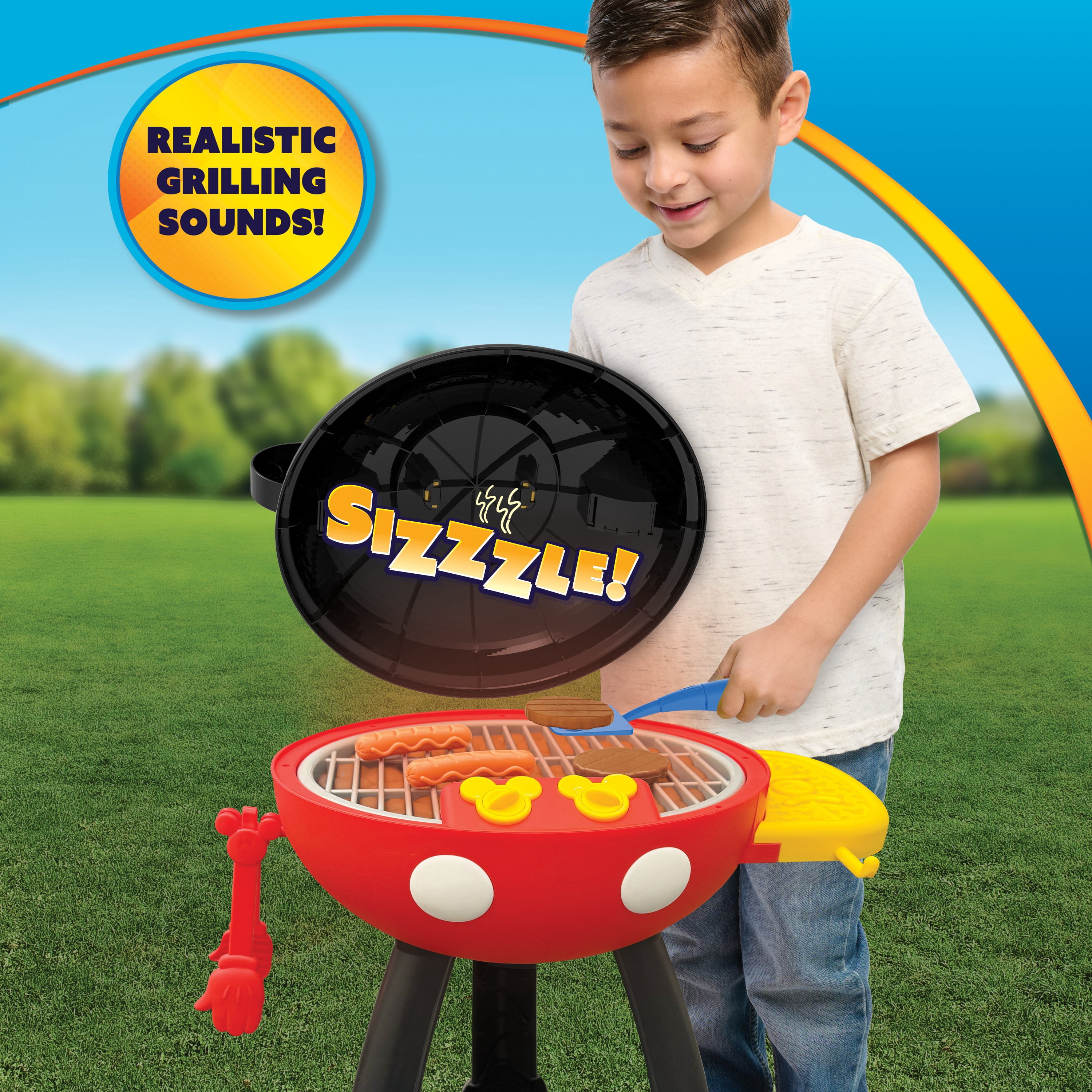 Disney Jr. Mickey Mouse Clubhouse Hot Diggity Grill Set, 15-pieces, Kids Toy for Ages 3 and up