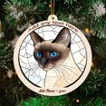 thumbnail image 3 of Siamese Cat Stained Glass Suncatcher Ornament – Text Christmas 2025 Tree Decoration Gift for Family, Friends, Man & Woman, 3 of 6