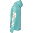 thumbnail image 4 of Men's Teal Inter Miami CF  Vice Script Relaxed Long Sleeve Hoodie T-Shirt, 4 of 5
