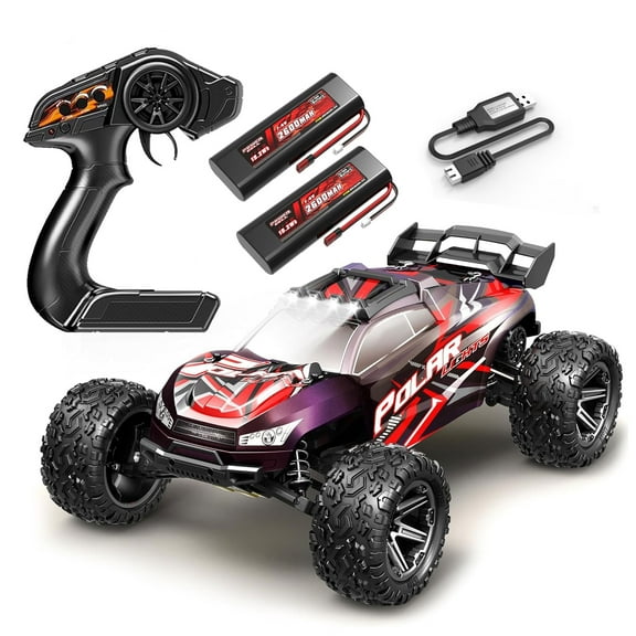 1:8 All Terrain High Speed Off Road RC Cars For Adult, 45KM/H Racing Drifting Climbing Truck, 2.4Ghz Remote Control, LED Lights, 2 Rechargeable 2600mAh Batteries