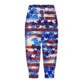 thumbnail image 4 of YDLCAFD Capris For Women Print Pants Bottom High Waist Drawstring Joggers, 4 of 5