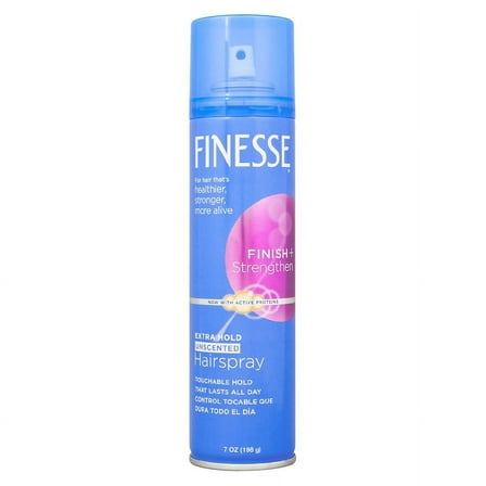 Finesse Finish   Strengthen Extra Hold Hairspray, Unscented