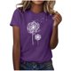 thumbnail image 2 of Fiudx Ofertas y Liquidaciones Blusa de Manga Corta con Estampado de Moda para Mujer, Divertida Camiseta con Cuello Redondo, 2 of 5