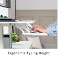 thumbnail image 6 of VIVO White 36" Electric Mobile Height Adjustable Two Platform Standing Desk, 6 of 6