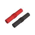 thumbnail image 2 of P7023 20Pcs/Lot Extension Insulated PVC 4mm Banana Plug Socket Female to Female Adapter Coupler Connector Red Black, 2 of 7