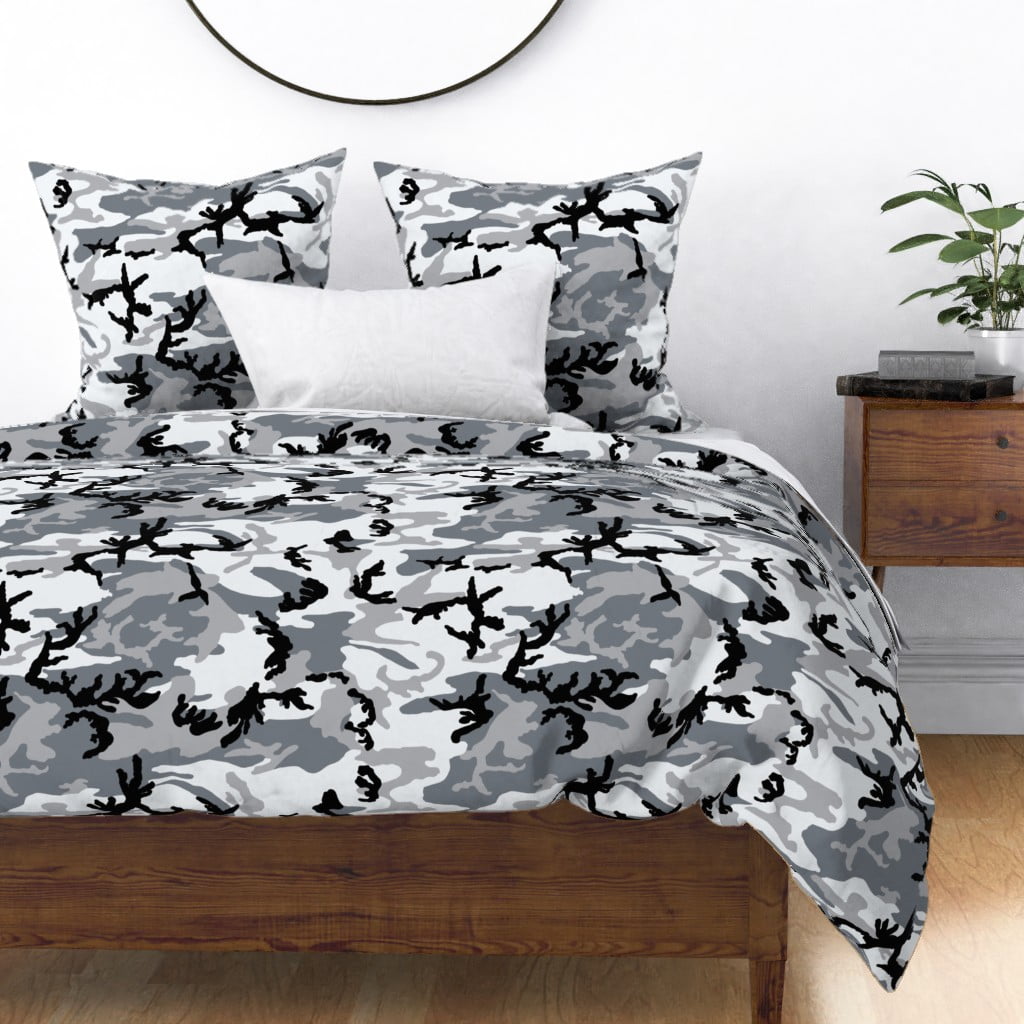 Urban With Camouflage Neutral Camo Hunting Sateen Duvet Cover By