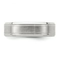 thumbnail image 4 of Auriga Fine Jewelry 925 Sterling Silver 6 mm Brushed Flat Grooved Fancy Band for Women Size 11, 4 of 8