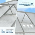 thumbnail image 4 of 6X4FT Polycarbonate Greenhouse with Aluminum Frame, Polycarbonate Greenhouse for Outdoors, Greenhouses with Ventilation and Rain Gutter,Silver, 4 of 8