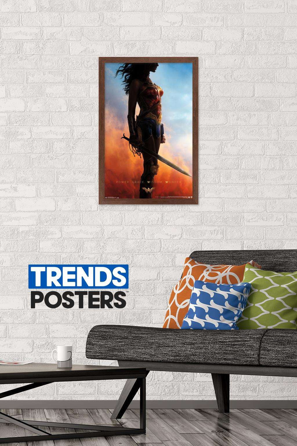 DC Comics Movie - Wonder Woman - Teaser One Sheet Wall Poster, 14.725" x 22.375", Framed