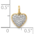 thumbnail image 3 of 14K Yellow Gold 1/5Ct. Diamond Heart Pendant - Jbsp, 3 of 5
