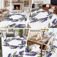 thumbnail image 6 of Summer Purple Lavender Wreath Area&nbsp;Rug 8x10ft Country Watercolor Flower Leaf Non-Slip&nbsp;Washable Square&nbsp;Rugs Soft Felt Indoor Floor Mat for Bedroom Kitchen Living Room Bathroom, 6 of 9