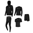 thumbnail image 3 of Chándal 5 en 1 Zulema para hombre ropa de compresión gimnasio pantalones Negro transpirable, 3 of 8