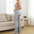 thumbnail image 4 of Women's Halter V Neck Backless Flare Leg Jumpsuit Sexy Bodycon One Piece Outfit, 4 of 6