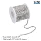 thumbnail image 2 of Cadena de Cristal Imitación Diamante Unique Bargains 11 Yardas 4mm Cosido Cerrar Garra Plata Blanco, 2 of 7