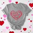 thumbnail image 2 of VKOYWKM Valentine's Day Tops for Women Heart Graphic Tees Valentine Holiday Tops Crew Neck Loose Fit Family Party Tees Spring Fashion, 2 of 6