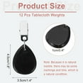 thumbnail image 2 of Uxcell 12Pcs Pesas para Mantel, Colgante de Mármol con Clip de Metal en Forma de Gota, Negro Brillante, 2 of 6