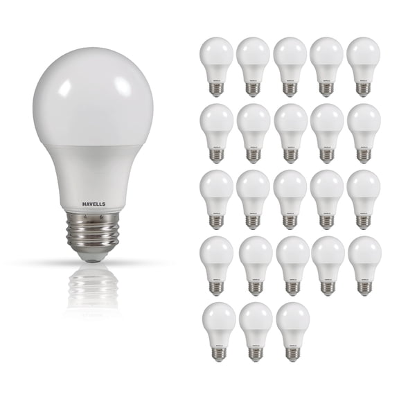 Havells Adore A19 Dimmable LED Bulbs 9W, 60W Equivalent, It Produces 800 lumens of Bright, Energy-Efficient Lighting, E26 Base - Pack of 24 (5000K - Daylight White)