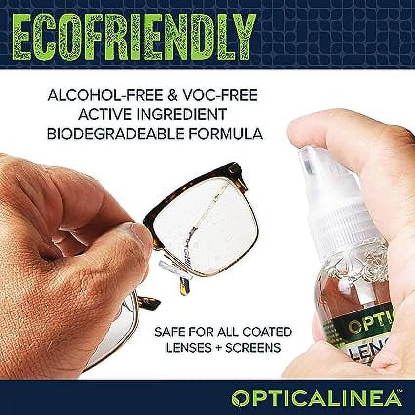 OPTICALINEA ECOFRIENDLY Lens and Screen Cleaning Spray l AlcoholFree Lens Cleaner for