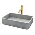 thumbnail image 2 of Vigo Vgt2099 Windsor 21" Rectangular Concrete Vessel Bathroom Sink - Matte Brushed Gold, 2 of 7