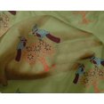 thumbnail image 4 of oneOone Silk Tabby Fabric Bird & Tree Block Print Sewing Fabric BTY 42 Inch Wide, 4 of 4