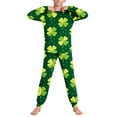 thumbnail image 4 of Auroural toddler girl clothes 5t sets St. Patrick's Day Printed Long Sleeved Shirt And Pants Set For Boys And Girls, 4 of 9