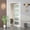 White, variant on Sunrinx 24 in. x 80 in. 5-Lite Frosted Glass French Door Slab, Solid Core White Primed Paintable Door for Pantry, Closet, Bedroom and Office
