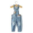 thumbnail image 2 of KIDSCOOL SPACE Baby Boy Girl Jean Overalls,Toddler Slim Cute Denim Dungaree,light Blue,18-24 Months, 2 of 9