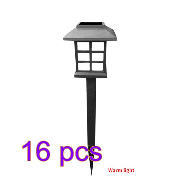 16PCS Ground Lamp Solar Power Square Garden Lamp Outdoor LED Night Light for Path Walkway, Warm Light