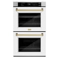 thumbnail image 2 of ZLINE 30 in. Autograph Edition Professional Convection Double Wall Oven with Air Fry and Self Clean in Stainless Steel with White Matte Doors and Champagne Bronze Handles (WADZ-WM-30-CB), 2 of 2