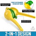 thumbnail image 2 of Metal 2-in-1 Lemon Lime Squeezer - Hand Juicer Lemon Squeezer - Max Extraction Manual Citrus Juicer, 2 of 5