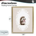 thumbnail image 4 of Stupell Industries Cottage Vintage Bow Hedgehog on Gingham Gold Floating Frame Canvas Art, 25 x 31, by Christine Simpson Art, 4 of 8