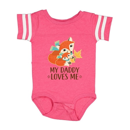 

Inktastic Daddy Loves Me Woodland Fox Gift Baby Boy or Baby Girl Bodysuit