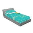 thumbnail image 2 of Ambesonne Vintage Fitted Sheet & Pillow Sham Set, Wooden Spring Floral, Twinxl, Turquoise Yellow, 2 of 2