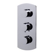 ALFI brand AB4001-PC Polished Chrome Concealed 3-Way Thermostatic Valve Shower Mixer Round Knobs