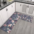 thumbnail image 2 of Pioneer Flower Floral Print Pattern Kitchen Rugs Sets Of 2,Anti Fatigue Kitchen Mat Rugs Non Slip Washable,Decorative Kitchen Floor Mats for Kitchen,Sink,Laundry,17"x30"+17"x47", 2 of 7