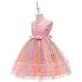 thumbnail image 2 of Toddler Dresses 8-9 Years A-Line Kids Prints Sleeveless Party Hoilday Photography Costome Court Style Tulle Fit & Flare Pink Tutu Dress, 2 of 5