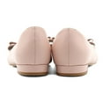 thumbnail image 3 of XYD Women Comfort Bowknot Pearls Buckle Flats Pointed Closed Toe Chunky Low Heel Slip On Loafers Shoes Size 6.5 Light Pink, 3 of 4