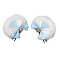 thumbnail image 3 of 2 pinzas para el pelo con orejas de oso, de peluche, ideales para Halloween, cosplay de anime. Azul blanco, 3 of 9