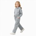 thumbnail image 6 of Zuwimk Toddler Boy Girls Sweatsuit Long Sleeve Hoodie Sweatshirt and Jogger Pants 2PC Sets Fall Clothes Outfit(T044-Grey), 6 of 6