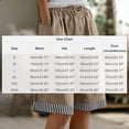 thumbnail image 4 of Shorts for Women with Pockets 100% Cotton Elastic Loose Straight Striped Cuff Half Shorts, 4 of 8