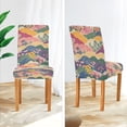thumbnail image 3 of Yayeee 2 Pack Dining Chair Covers Stretch Parson Chairs Slipcovers Seat Protector, Green Floral Wave, 3 of 6