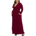 thumbnail image 3 of PCEAIIH Women's Long Sleeve Plus Size Dress Casual Maxi Dresses XL-5XL Soft with Pockets, 3 of 6