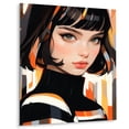 thumbnail image 2 of Designart "Noir Citrus Heroine I" Fashion Woman Metal Art Print, 2 of 5