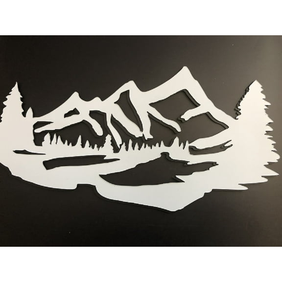 DCentral Mountain Range Flexible Screen Magnet Décor; Double-Sided, for Non-Retractable Screens, Helps to Stop Walking into Screens, Covers Small tears in Screens, Sizes W 9"x 5.3"