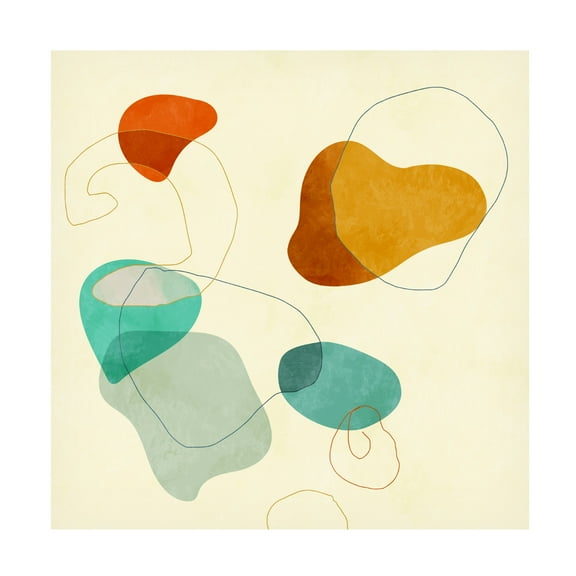 Trademark Fine Art Ana Rut Bre Shapesalines3 Canvas Wall Art