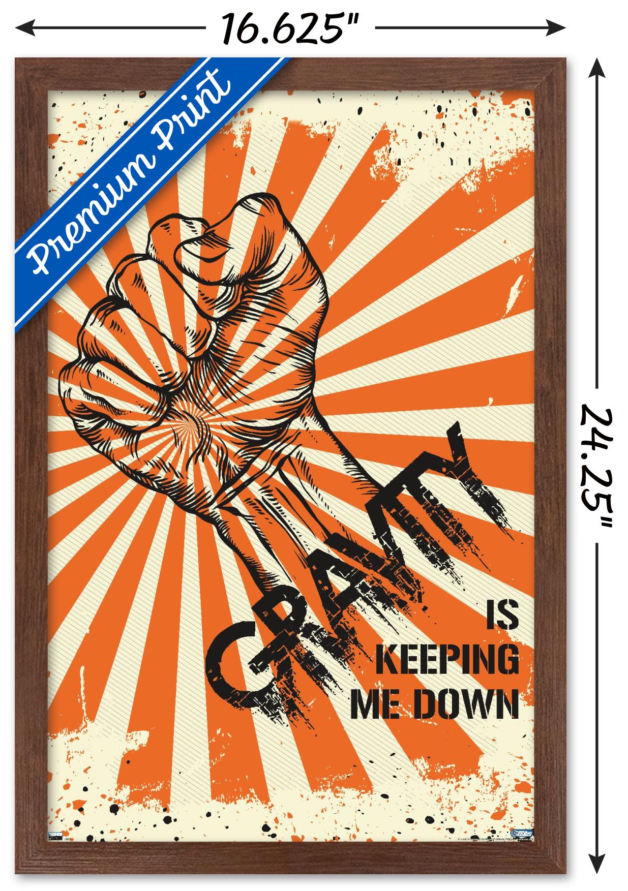 Lunch Hour Productions - Gravity Keeping Me Down Wall Poster, 14.725" x 22.375" Framed