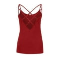 thumbnail image 5 of ALLLIST Ladies Tops Red Sleeveless Solid Cami Scoop Neck Tank Tops Women's Tanks & Camis XXL, 5 of 6