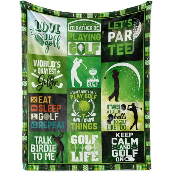 Golf Gifts for Men, Gifts for Golfers, Golf Gifts for Men Unique Throw Blanket 50" X 60", Golfing Gifts for Him, Birthday Father Thanksgiving Day Gifts for Golfers, Golf Gift for Sports Lover